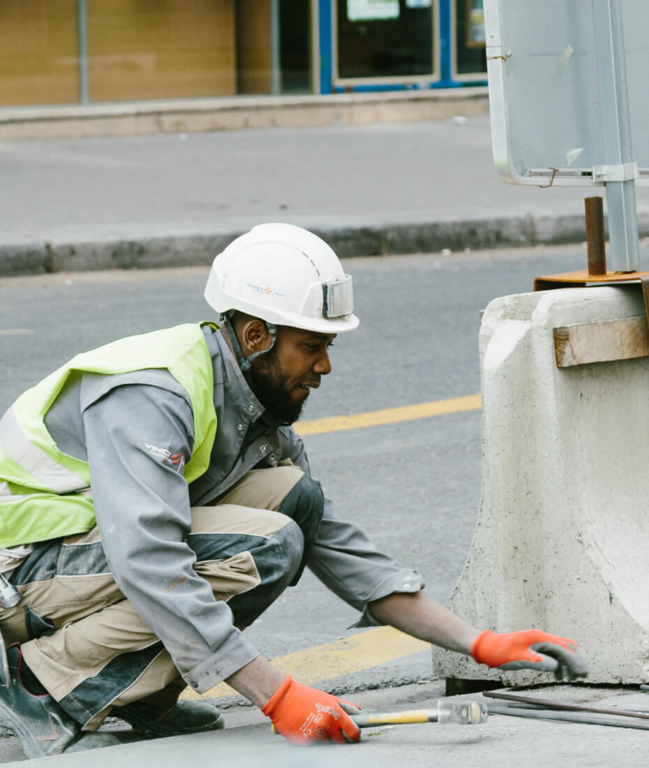 Man working